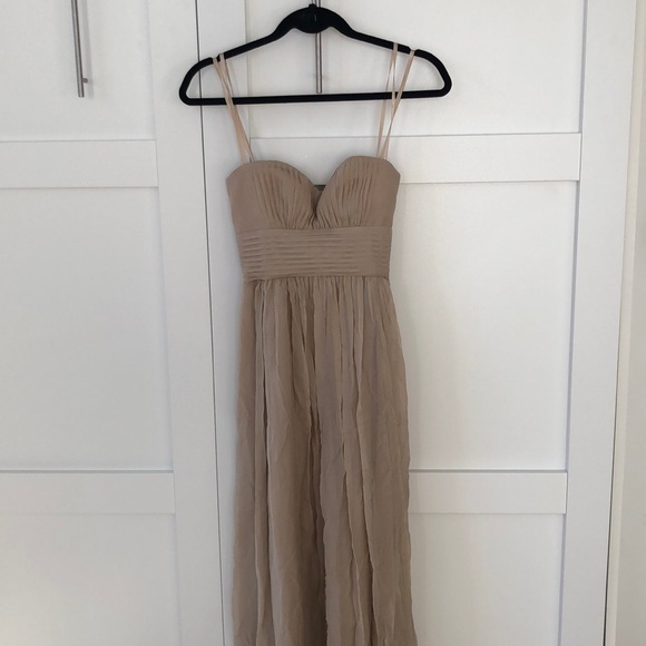 BCBG  MAXAZRIA STRAPLESS GOWN IN CHAMPAGNE COLOR - Picture 2 of 5